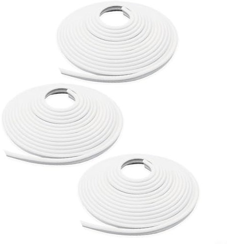 Sileduove Rivestimento per piscina con sistema di blocco a forma di T, 36,6 m, bianco, per installazione in piscina fuori terra (3 pezzi)