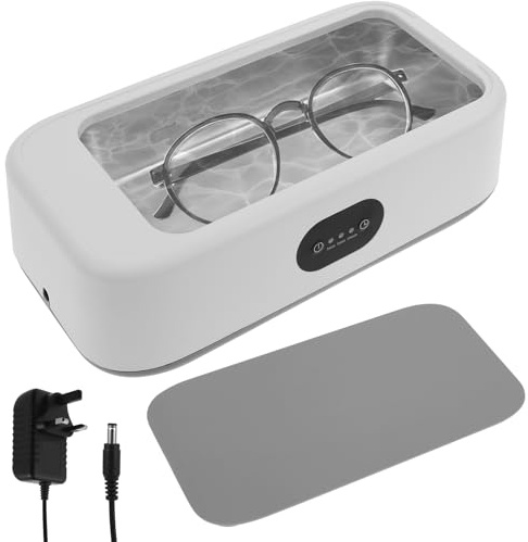 Foppla Ultrasonic Cleaner, Jewellery Cleaner Machine, Professional GlassesCleaner, Ultrasonic CleanerMachine for Rings, Glasses, Jewelry, Dentures(white)