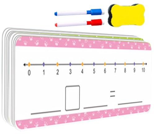 Dry Erase Number Whiteboard - 0-20 Double Sided Whiteboard Card Addition Subtraction Game - Classroom and Home Supplies, Learning Activities, 8Pcs for 0-10, 8Pcs for 0-20