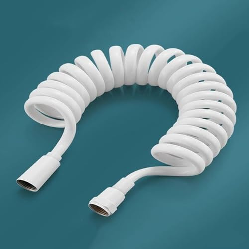 XSDSM Toilet Hose Pipe Anti-Winding Spiral Shower Tubes Bidet Hose 2M,White