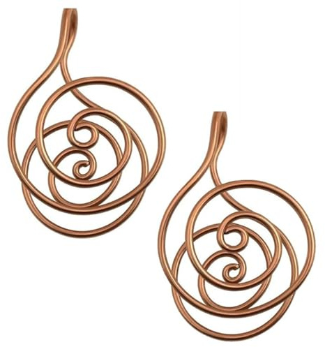 Copper Palm Ring Reiki Spiral Hand Rings for Meditation & Energy Healing, Handmade Copper Cuffs for Crystal Work, Manifestation, Chakra Balancing, Meditation Gift for Women & Men