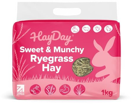 HayDay Sweet & Munchy Ryegrass Hay 1kg