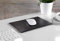 Black Real Leather Slim Hard Back Mouse MAT COMUTER Laptop Professional PAD 25 X 19CM
