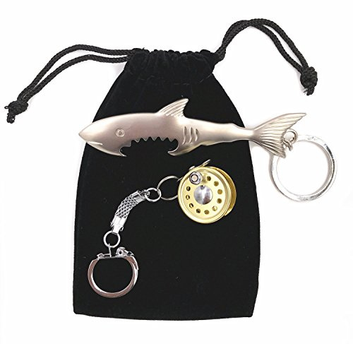 Moulinet de pêche à la mouche porte-clés et ouvre-bière de Style poisson ouvre-bière porte-clés, cadeau de pêche miniature pour les pêcheurs