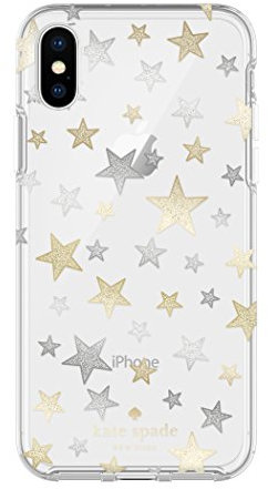 Kate Spade New York hard case for Apple iPhone 7 Plus, gold/multi, transparent high-gloss design, golden logo