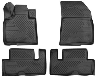 OMAC Gummimatten Fußmatten kompatibel mit Citroen C4 Picasso 2013-2024 TPE Schwarz 4X