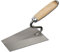 DEWEPRO® Tiroler Maurerkelle - Italienische Putzkelle mit S-Hals 180x120x80mm - Stahlblatt - Tiroler Form mit Schwanenhals und Holzgriff/Holzheft