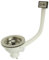 SOMATHERM FOR YOU, Bonde à panier Ø90mm avec trop plein pour évier - Évacuation 40/49 - Panier amovible en inox, corps en polypropylène, joint EPDM, débit 55 l/mn, facile à nettoyer