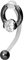PIERCINGLINE PMFK Bananabell + Chirurgenstahl Design RING + 5 mm KRISTALL Piercing Intimbereich Bauch Schwarz