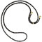 mtb more energy® Ersatz-Band für Handykette - schwarz Gold gestreift - inklusive Endkappen (Gold) - hochwertige Austausch-Kordel - Band Seil Kette