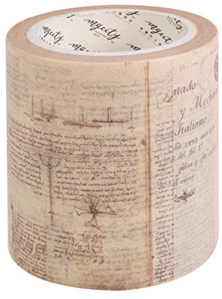 SUPVOX Nastro Adesivo Vintage Washi Largo Nastro Adesivo di Carta Decorativo Washi Tape per Planner Diario Notebook Diario Scrapbooking Manoscritto