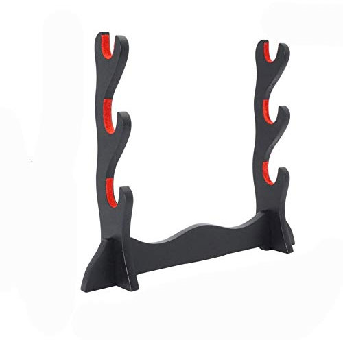 GOONSDS Samuraischwert Katana Halter Ständer Bracket Rack-Display-Schwarz 3 Tier