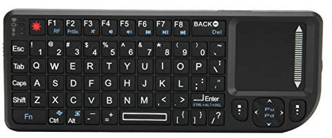 VBESTLIFE Wireless Mini Full Keyboard, 2.4GHz Wireless Mini QWERTY Keyboard, Touchpad and Presenter Combination