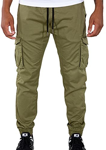 Alpha Industries Cotton Twill Jogger Freizeithose für Herren Olive