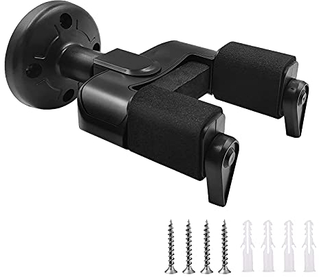 Locking Guitar Hook, Guitar Wall Mount, Guitar Hangers, Automatic Lock Guitar Wall Hanger for All Size Guitars Bass, Mandolin, Banjo, Ukulele Acoustic Guitar Stand
