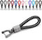 KEYU Schlüsselanhänger im maritimen Look mit Kordel für Damen & Herren | Schlüsselband | Autoschlüsselanhänger | Lanyard mit Karabiner (Schwarz Weiß)