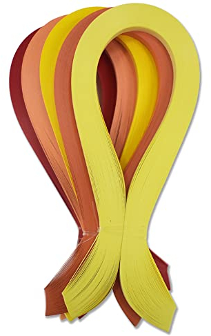 CrafTreat Gelbe Quilling-Papierstreifen für Bastelarbeiten – 500 Quilling-Streifen 3 mm – Papier-Quilling zum Dekorieren von Karten, Geschenktüten, Bilderrahmen und Scrapbooking