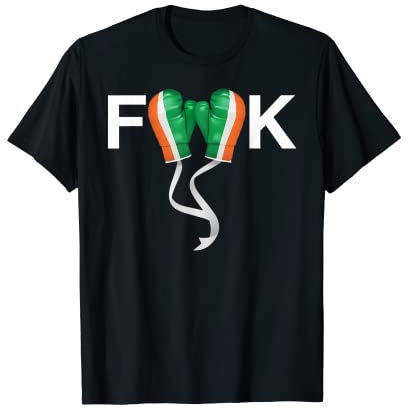 Irish Boxing Gloves T-Shirt With Flag Of Ireland Colors T-Shirt