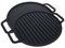 VICTORIA Plancha Cocina Hierro Fundido Esmaltado Inducción Parrilla Doble Reversible 32cm Redonda para Fuego, Barbacoa, Horno, Vitrocerámica, Gas, Libre de Tóxicos sin PTFE