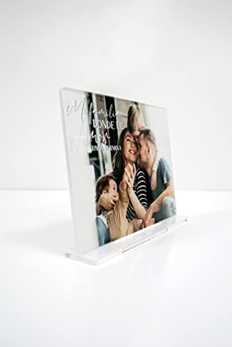 Visual Stocks Placa decorativa personalizada - placa de metacrilato con foto - 20x15cm - Nombres Decorativos Personalizados REGALO DIA DE LOS ENAMORADOS - SAN VALENTIN