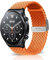 MiRowy 22mm Nylon Correa para Xiaomi Watch S4/S4 Sport/S3/S1 Pro/Watch 2/2 Pro/Mi Watch S1/S1 Active/Mi Watch, Trenzada Pulseras para Redmi Watch 5 Active/Redmi Watch 5 Lite - Naranja