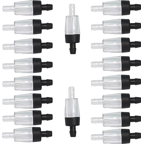 TAODAN 20PCS Aquarium Air Tubing Accessories Non Return Valves Aquarium Air Pump Check Valves Plastic One Way Non Return Check Valve Air Pump Accessories for Fish Tank, Black