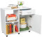 Aktenschrank Großer mobiler Aktenschrank aus Holz, 80 x 40 x 74 cm, linker Rahmen, rechter Aktenschrank for das Home Office Büroschrank (Color : White)