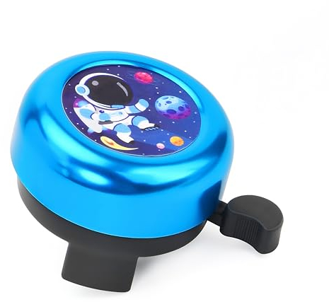 Fahrradklingel Kinder Kinderfahrrad Klingel Fahrradglocke Legierung geeignet für Fahrrad Mountainbike Roller Kindergeburtstag Geschenk für Jungen Mädchen Astronaut Blau
