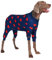 Spark Paws Hundepyjama, ultraweich und 4-Wege-Stretch, Erholungsanzug nach Operation, Schlafanzug Onesie für Kleine, Mittlere und Große Hunde - Hearts - 2XL