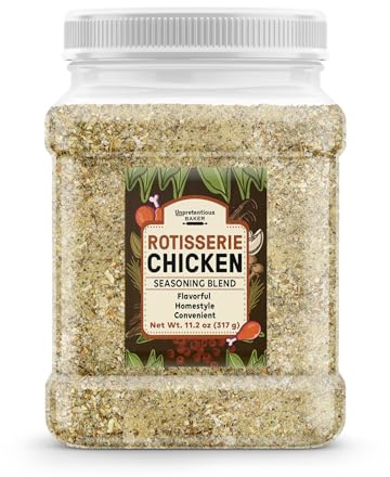 Unpretentious Rotisserie Chicken Seasoning, 11.2 oz, Homestyle, Dry Rub, Flavorful Seasoning Blend