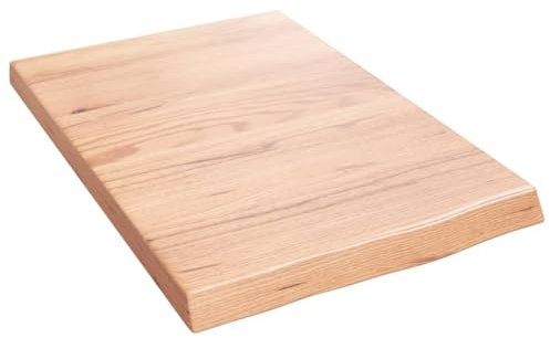 Toshilian Étagère Murale, Étagère Flottante Tablette Murale Étagère Rangement Décoration Étagère Murale Marron Clair 40x60x4 cm Bois chêne Massif traité