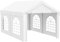Outsunny Tenda da ricevimento, pergolato, barnum 5 x 3 m con 4 grandi finestre 2 porte 15m² pareti laterali rimovibili per feste, matrimoni, eventi