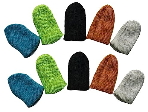 HEMOTON 10stücke Fingerhüllen Für Handyspiele Bildschirm-touch-fingerhülle Anti-schweiß-fingerhülle Anti-rutsch-daumenhülle Handyspiel-zubehör Schweißfest Rutschfest Komfortabel Klein Leic