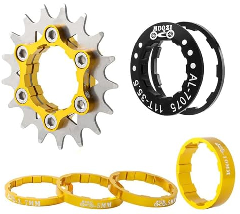 Sanmum Singlespeed Fixie-Kassette 12T/13T/14T/15T/16T /17T/18T/19T/20T/21T/22T Umrüstsatz Fahrradkassette Fahrradzubehör (Gold,20T)