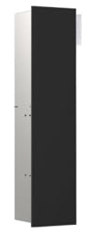 EMCO ASIS PURE WC-Modul mit Glasfront Türanschlag Links, Unterputz Schwarz (matt) 73 cm Unterputz Türanschlag links Papierführung seitlich