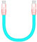 chubbycable Color Block Chubby Power Bank Friendly Cable Short USB C Cable Ultra-Thick Silicone Fast Charging Cord for Phone Computer Tablet, Light Blue+Light Pink, Type-C to Type-C, 0.32FT