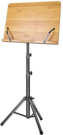 Notenständer, tragbarer Notenständer aus Holz, Konzertnotenständer mit Aufbewahrungstasche, höhenverstellbar, geeignet für Schulen, Orchester