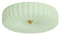 KCO Beleuchtung Nordic Green Glas Flush Mount Deckenleuchte Vintage LED Semi Flush Mount Deckenleuchte Mid Century Moderne Badezimmer Overhead Light Runde Deckenleuchte
