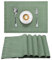 JEMIDI 6er Set Tischset mit Hohlsaum - 6 Tischsets aus Baumwolle - 6X Platzdeckchen Platzset aus Leinenoptik Stoff - Tisch Sets Platzsets Placemats - Grün