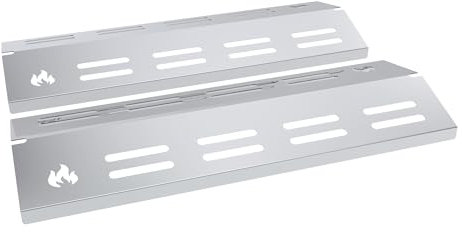 teileplus24 BR14-2-SG Gasgrill Edelstahl Brennerabdeckung kompatibel mit Enders Brooklyn 2, Brooklyn Next 2 | Flavorizer Bars | Passgenau | Rostfrei | Brennerschutz