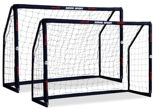 ZERRO Set di 2 Porte da calcio per bambini Portatile Allenamento di Calcio Bambini e Adulti Robusta e Durevole porta calcio giardino per il giardino 180x60x120cm