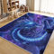 Wohnzimmer Teppich 140x200cm Blauer Lila Sternenhimmel-Kunst-Fantasie-Drache Waschbar Rutschfest Teppich, Flauschig Weich Innenteppich, Kurzflor Teppich für Schlafzimmer Esszimmer Kinderzimmer