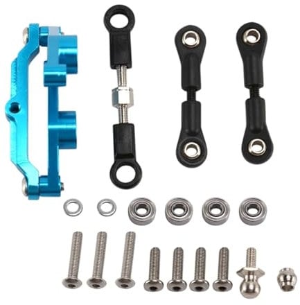RC Spare Part For Tamiya For TT02 TT-02 TT02D TT-02D 1/10 RC Car Upgrade Parts Accessories Aluminum Alloy Ball Bearing Crank Steering Set RC Spare Parts