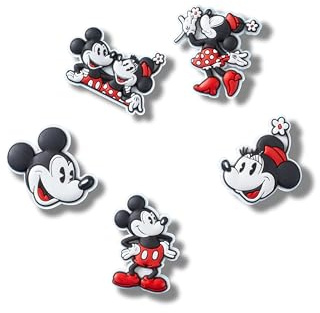 Crocs Unisex Mickey and Minnie PVC 5 Pack Schuhanhänger, Mehrfarbig