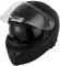 JDC Casco da Moto Integrale - Doppia Visiera Retrattile ECE 22.06 - SABRE - Nero opaco - M