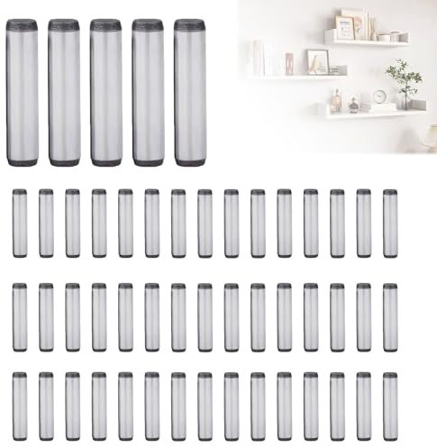 50 Stück Ø4 x 30mm Zylinderstifte, Edelstahl Regalbodenhalter, Metall Passstifte, Bodenträger, Regalstützen für Schränke, Garderoben, Möbeltrennwände, Silber