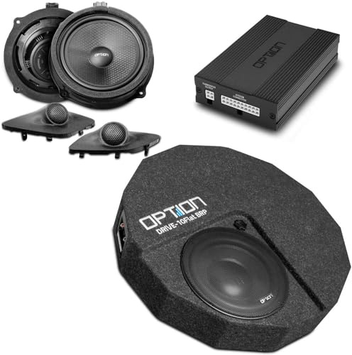 Option DSP-Soundsystem V2 kompatibel mit Hyundai i30 PD/PDE (2012-2020) mit Standard-Soundsystem - 100% Plug & Play mit DSP-Verstärker und flachen, passiven Reserverad-Subwoofer