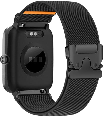 Armband für Amazfit GTS 3, 20mm Nylon Stoff Band Fallschirmverschluss Sport Strap für Amazfit Active/Active 2/GTR Mini/GTS 4/3/2/2e/Bip U Pro/Bip 3 Pro