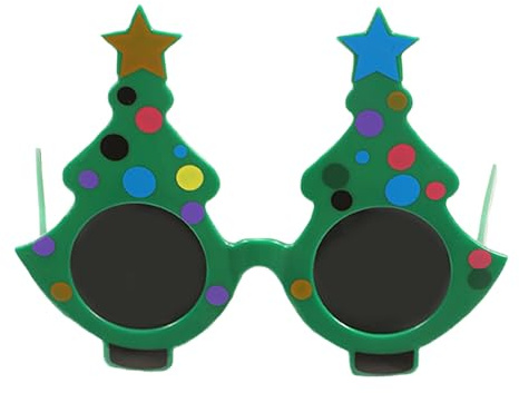 Generisch Grüne Weihnachtsbaum-Sonnenbrille, Weihnachtsbaum-Brille | Weihnachtssonnenbrille | Kostümzubehör, ausgefallene Brillen, Verkleidungszubehör für Weihnachtsfeiern