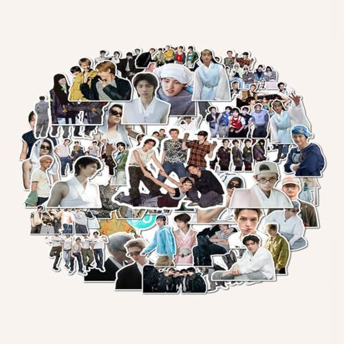 QOCUILC 55pcs Cortis Sticker Set, Kpop Sticker, Cortis Aufkleber, Stray Kids Meme Sticker, Wasserdichte Sticker Set, Mini Fotoaufkleber, Geschenk für Fans, für Laptop Helm Fahrrad